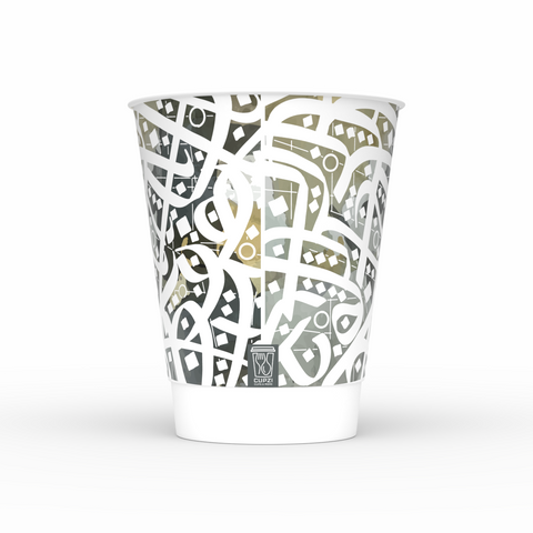 8 oz | 500 pc |+400 g| Mixed Patterns White Double wall
