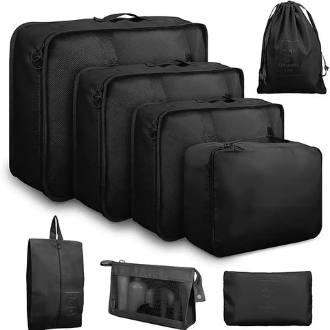 8 pcs Packing Cubes Set, Travel Luggage Organizer